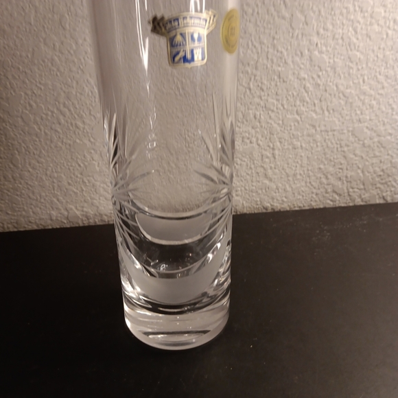 STUNNING NEW Bohemian Cut Crystal 7" Tall Tumbler Made in Czech Republic. - Picture 5 of 7